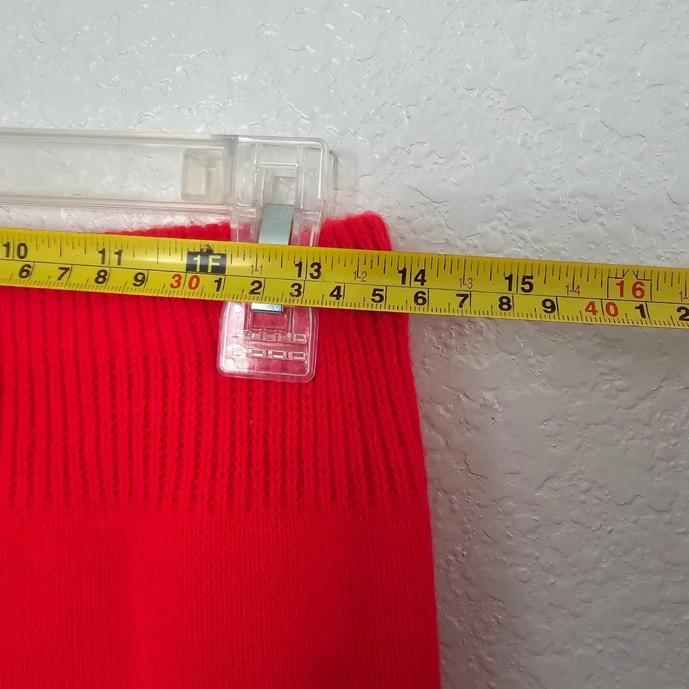 Alicia Vintage Red Knit 2 Piece Set V-Neck‎ Sweater Vest and Midi Skirt Small